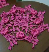 Blue rose doily by Annies Crafts