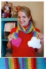 Crafty is Cool - Allison Hoffman - Rainbow Hearts Fluffy Clouds - Free