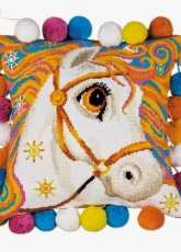 Riolis 1380 - Fairy Horse Pillow - DMC Numbers.