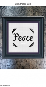 Goth Stitch - Goth Peace Bats by GrandmaBeWildin - Free