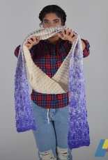Ombre Knit Scarf by Alex Reynoso-Free