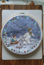 Snowman and Snowdog from World of Cross Stitching Magazine