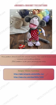 Petellka Toys - Droll Toys - Tatiana / Tatyana Vysotskaya - Monkey
