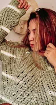 Tina Tejidos - Denise Haedo - Chestnut Sweater - Sweater Castaña - Spanish