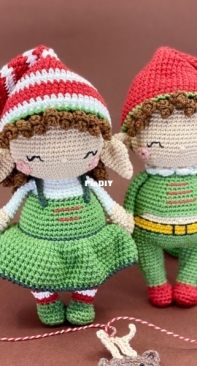 Manuska Crochet - Orsi Farkasvolgyi - Lily and Louis the Christmas elves - Portuguese - Translated