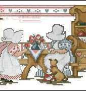 February from Leisure Arts 3263 Sunbonnet Sue Yesteryears Sweetheart