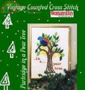 Vintage Counted Cross Stitch Womans Day - Partridge in a Pear Tree