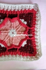 Crochet Afghan Square - Fall Blossom