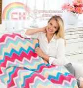 Red Heart Yarn -  Sherbet Ripple Throw - LW3185