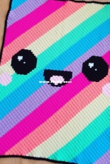 Hobbii Design-Super Cute Design - Jennifer Santos - Kawaii Rainbow Blanket - Dutch - Free