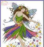Spring Garden Fairy by Joan Elliott from Cross Stitch and Needlework March 2014 XSD