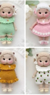 Crochet Friends Toy - Elena Bondarenko - Елена Бондаренко - Cloud the sheep - Овечка Облачко - Russian