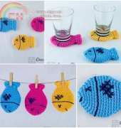 One and two company- Carolina Guzman -  Colorful Fish Coaster- Free