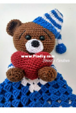 Pontinhos Magicos - Brenda Cardoso - Lovely blanket Kelvin Bear -  - Portuguese