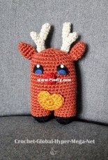 Crochet Global Hyper Mega Net - Pau Paul - Minimalist Reindeer - Free - Translated