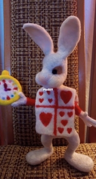 White rabbit - needle felting