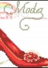Vervaco 35.241 Moda red shoe pcs