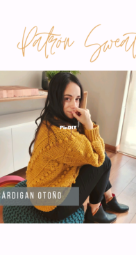 Tejer y Punto - Bianca Argandoñ - Autumn Cardigan - Cardigan Otoño - Spanish - Free