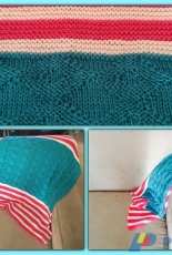 Stripes and Diamonds Baby Blanket by Gena Shaffer-Free