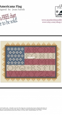 Jean Farish Needleworks - American Flag 2015 - Free