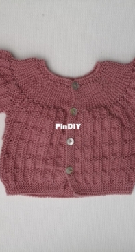Jersey Punto Globo Cardigan by Knitting Flowers-Spanish-Free