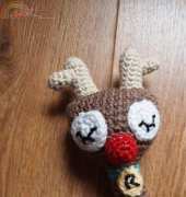 Ham and Eggs - Heather Jarmusz - Sleepy Rudolph the Reindeer Baby Rattle