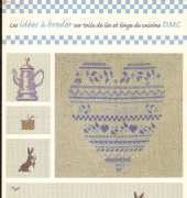 DMC 9785/22 - Idees a broder sur toile de lin et linge de cuisine DMC