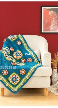 New Mommy Handmade DIY - Su Su Jie Jia - Susans Family - Baoxiang Flower Glazed Wall Pattern Blanket - Free