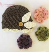 Yarn Blossom Boutique - Melissa Bradley - Interchangeable Beanie and Flowers