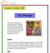 Frankies Knitted Stuff - The Plumps by Frankie Brown
