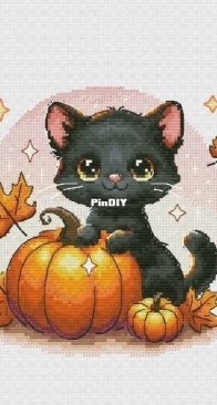 Kitten with a pumpkin by Kseniya Novikova XSD