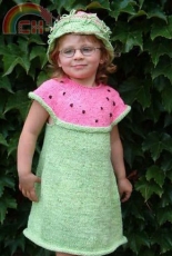 Watermelon Dress & Hat by Clara Masessa -Free