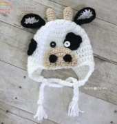 Repeat Crafter Me - Sarah Zimmerman - Crochet Cow Hat- Free