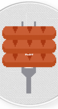 Daily Cross Stitch - Sausages