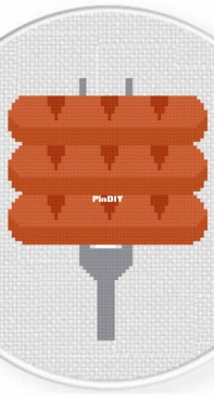 Daily Cross Stitch - Sausages