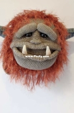 Cottontail and Whiskers - Bea King - Fluffy Monster Head Wall Hanging