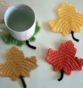 Crochet Spot - Rachel Choi - Maple Leaf Coasters