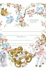 Stoney Creek Collection Book 269 A Little Birdie Told Me Birth Sampler PCS