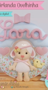 Atelie Mamae Arteira - Pamella Miraglia - Sheep Garland - Guirlanda Baby Ovelhinha - Portuguese