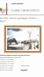 Classic Cross Stitch 1036sc15 - A Winter Party by G H Durrie