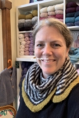 Zebra Hug Shawlette by Danielle Gallagher-Free