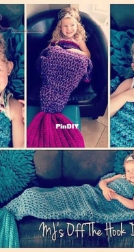 MJs Off The Hook Designs - Michelle Moore - Bulky and Quick Mermaid Blanket