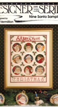 Sudberry House Designer Series 113 - Nine Santa Sampler by Donna Vermillion Giampa XSD