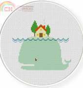 Daily Cross Stitch - Whale Island