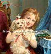 HAE FAB102 a young girl with bichon frise