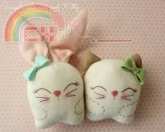 Gingermelon-Free Tutorial - Snuggle Bunny and Kitty  Pattern