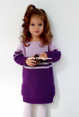 Hobbii Design - Catalina Ungureanu - Lilac Sweater Dress - Dutch - Free