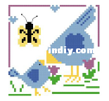 San-Man Originals - Bluebirds by Sandra Dering