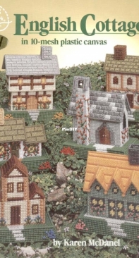 American School of Needlework ASN 3114 Plastic Canvas English Cottages
