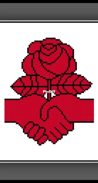 Cross Stitch Quest - Democratic Socialist Rose - free